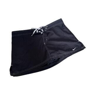 Women's Size M Vintage 90's Black Nike Swim Skirt Tie Built in Bottoms